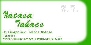 natasa takacs business card