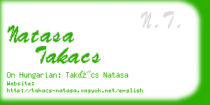 natasa takacs business card